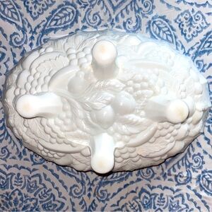 Vintage Indiana Milk Glass Friut Bowl